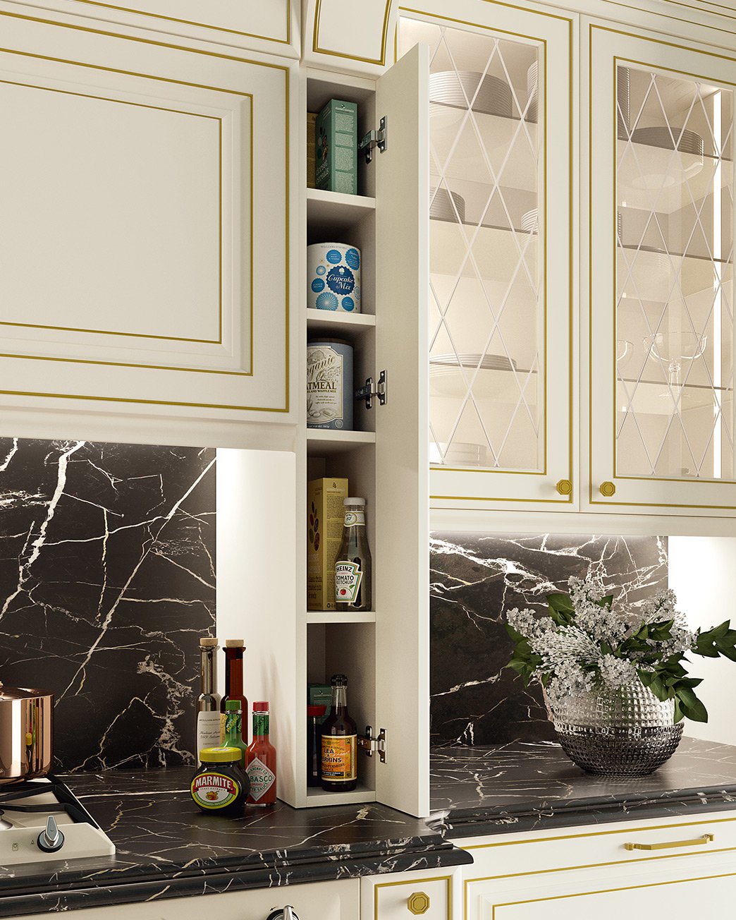 Chimney Hood for Sera with Shelves