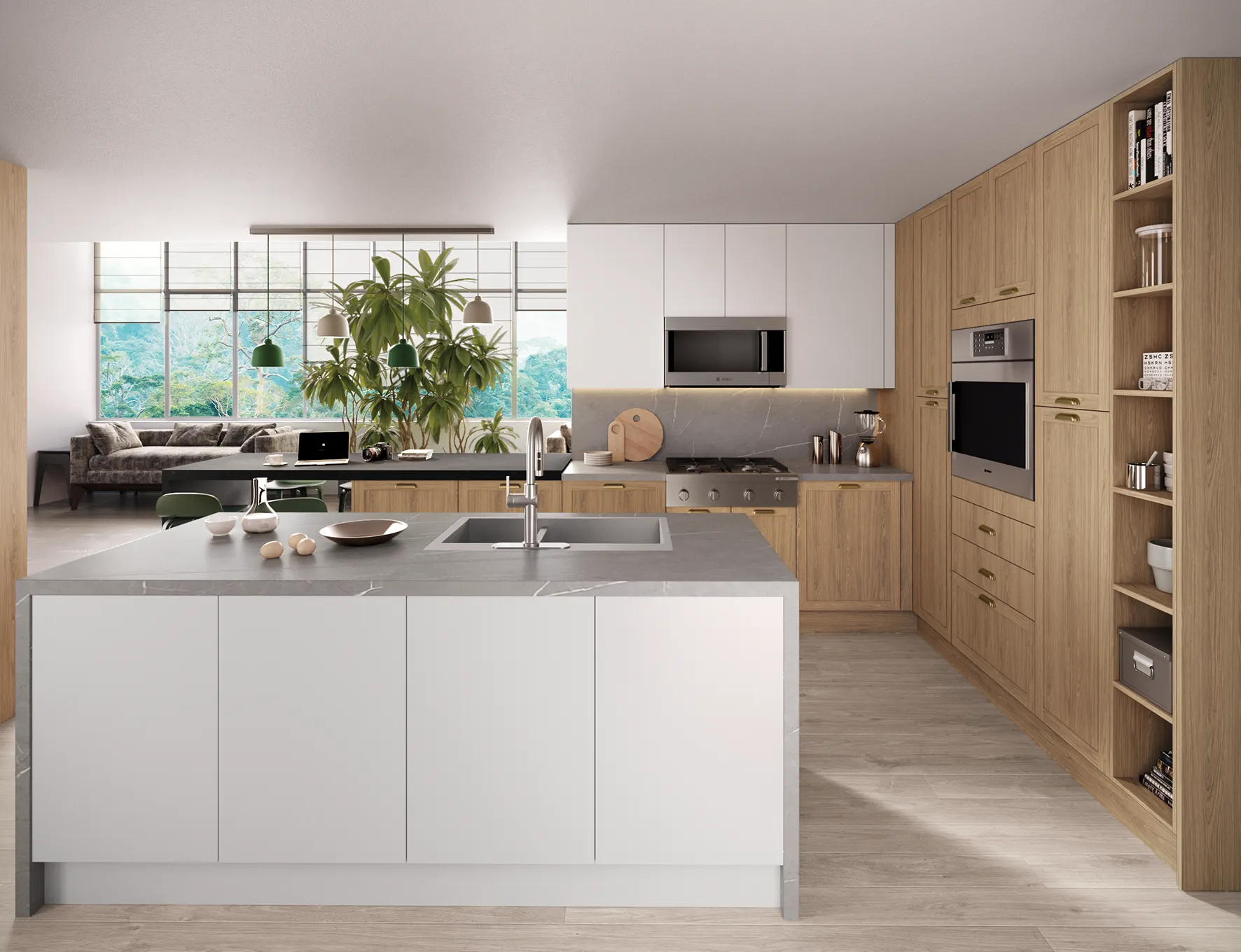 Clean Compact Kitchen Design